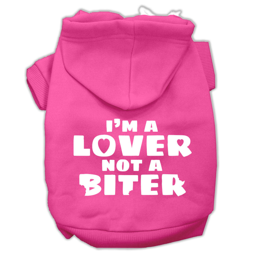 I'm a Lover not a Biter Screen Printed Dog Pet Hoodies