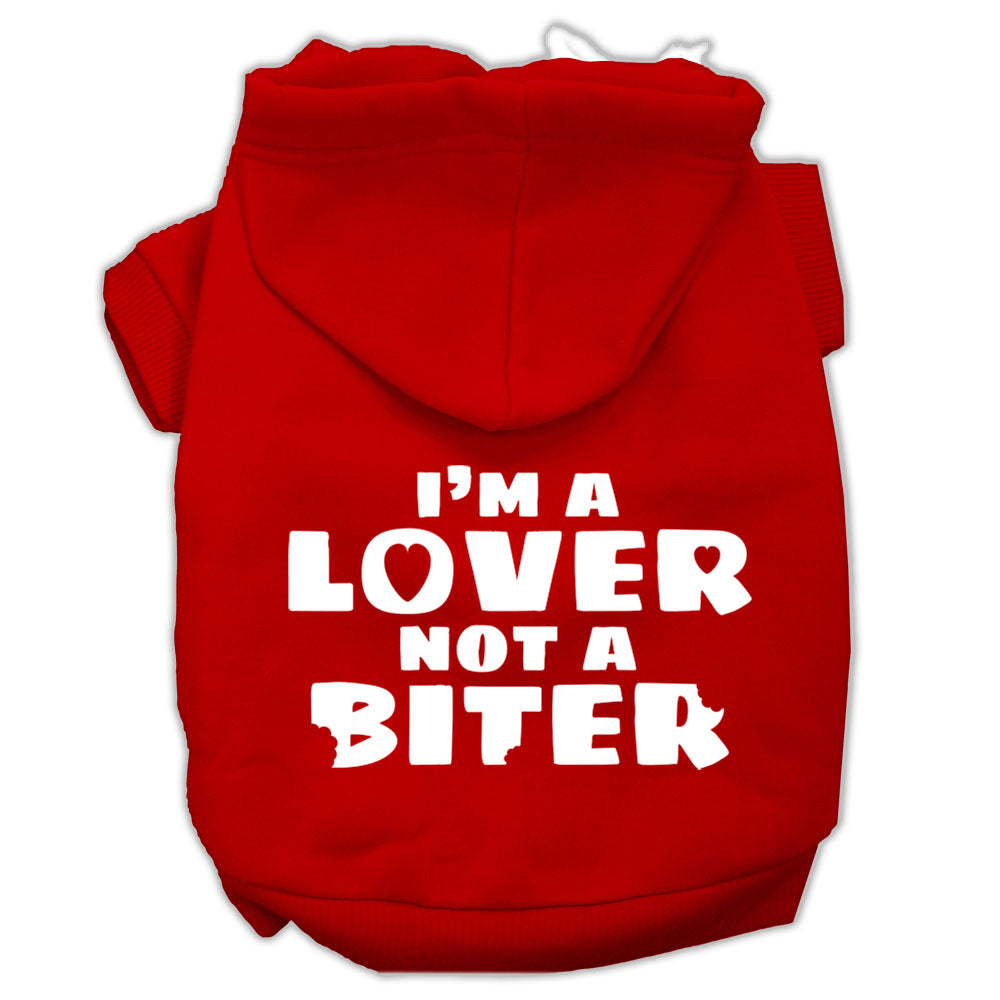 I'm a Lover not a Biter Screen Printed Dog Pet Hoodies