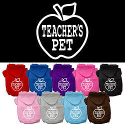 Teachers Pet Screen Print Pet Hoodies